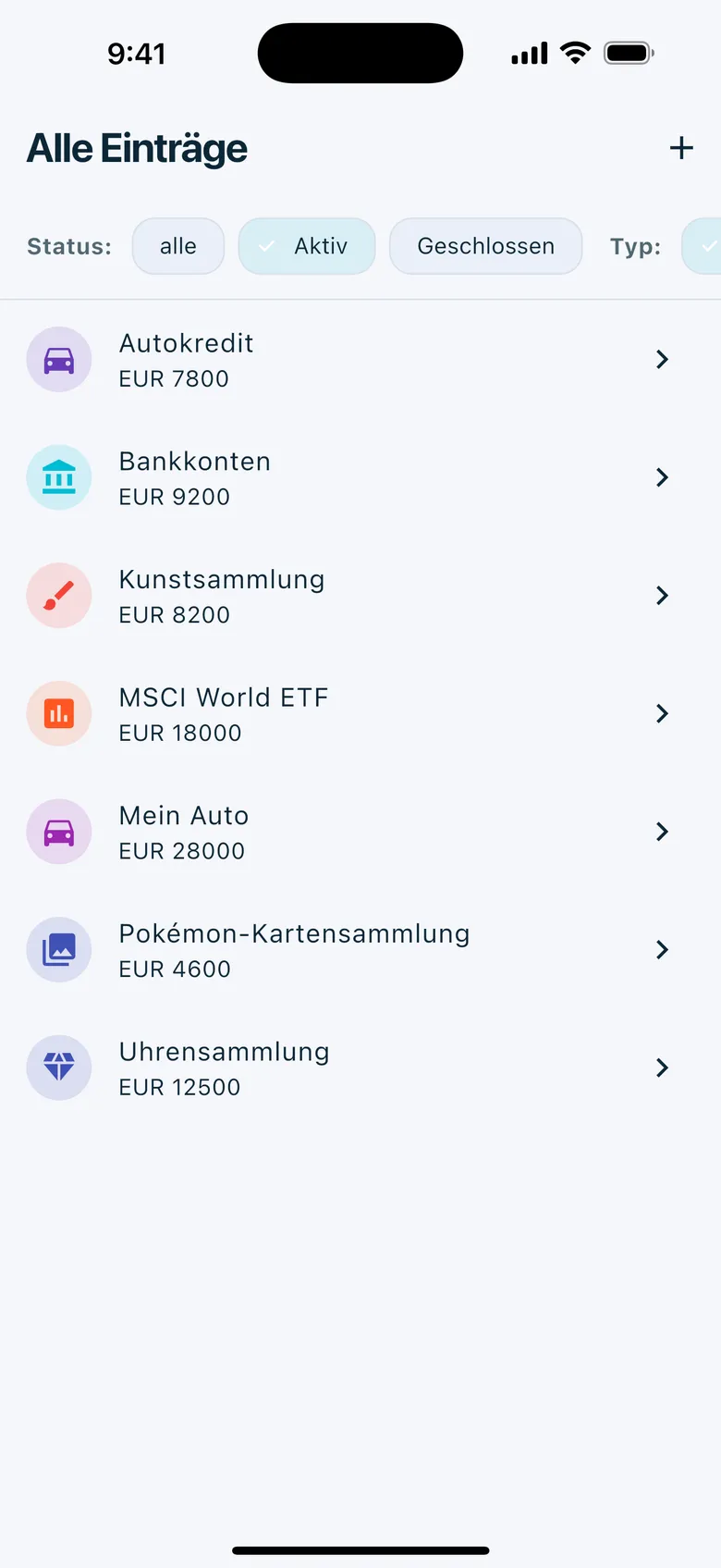 Vollständige Bilanz — Wealth Watcher