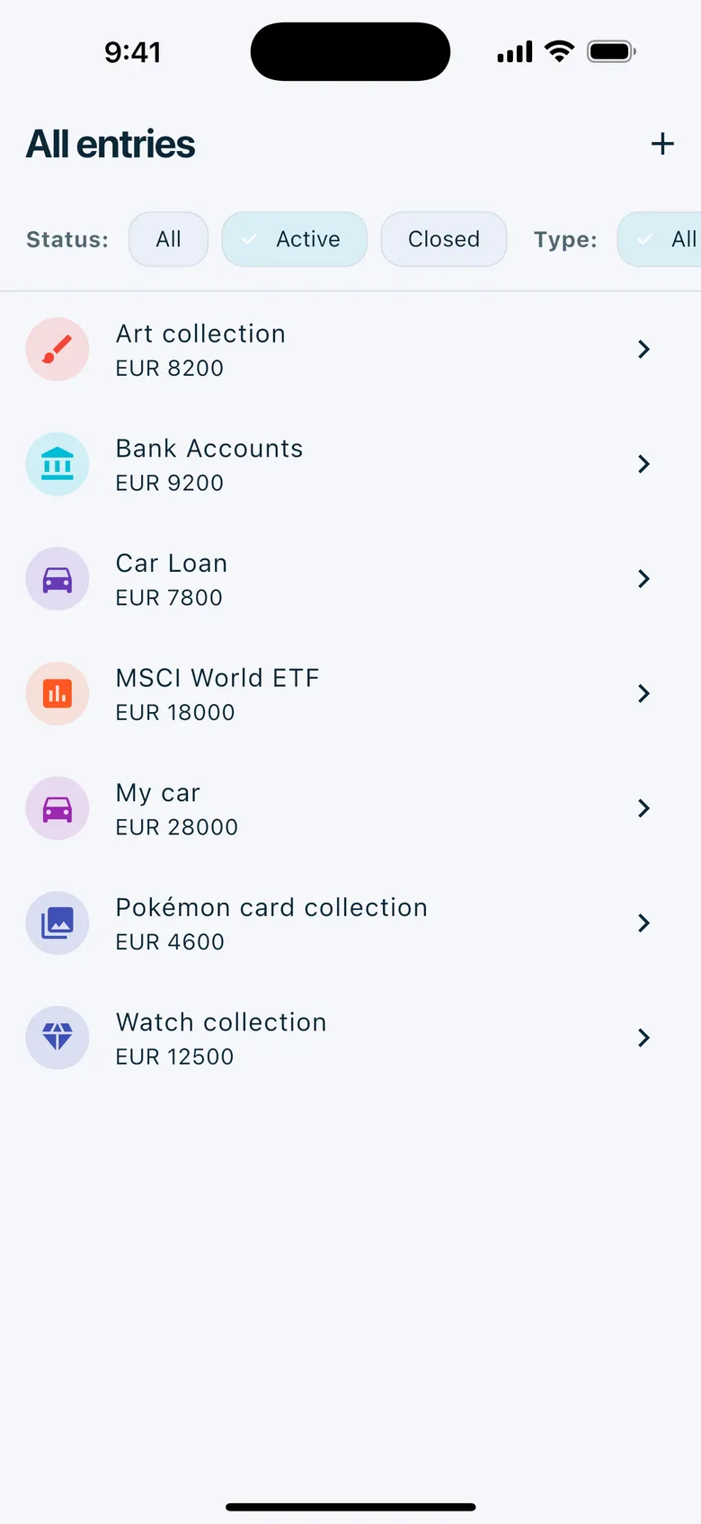 Complete balance sheet — Wealth Watcher