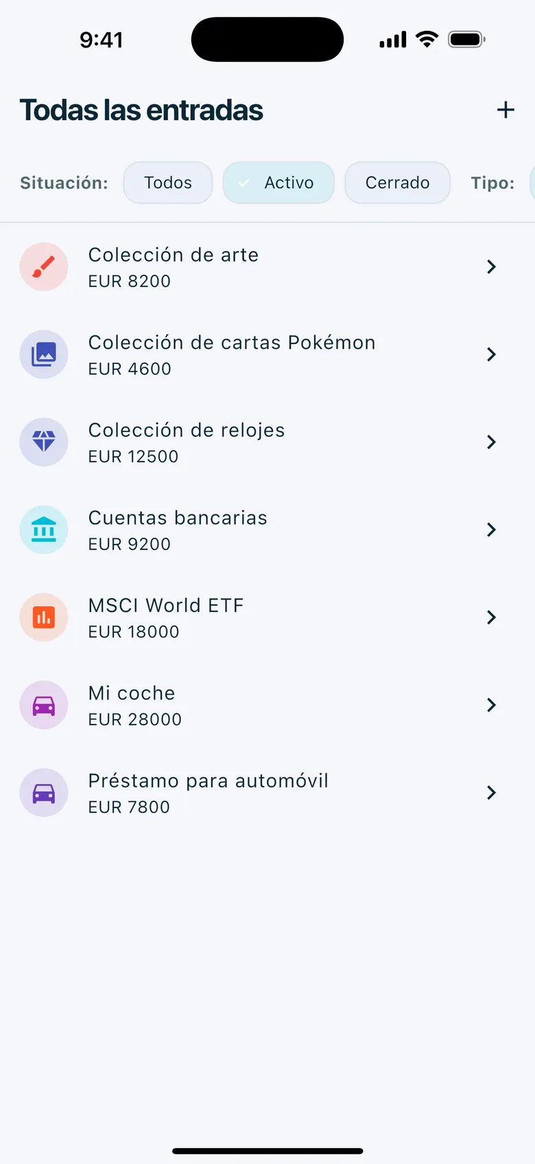 Saldo completo — Wealth Watcher