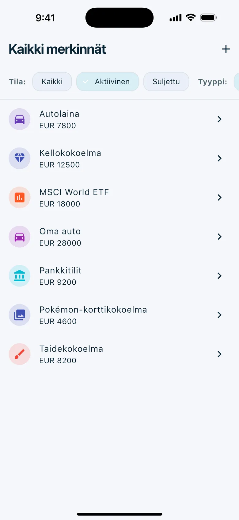 Täydellinen tase — Wealth Watcher