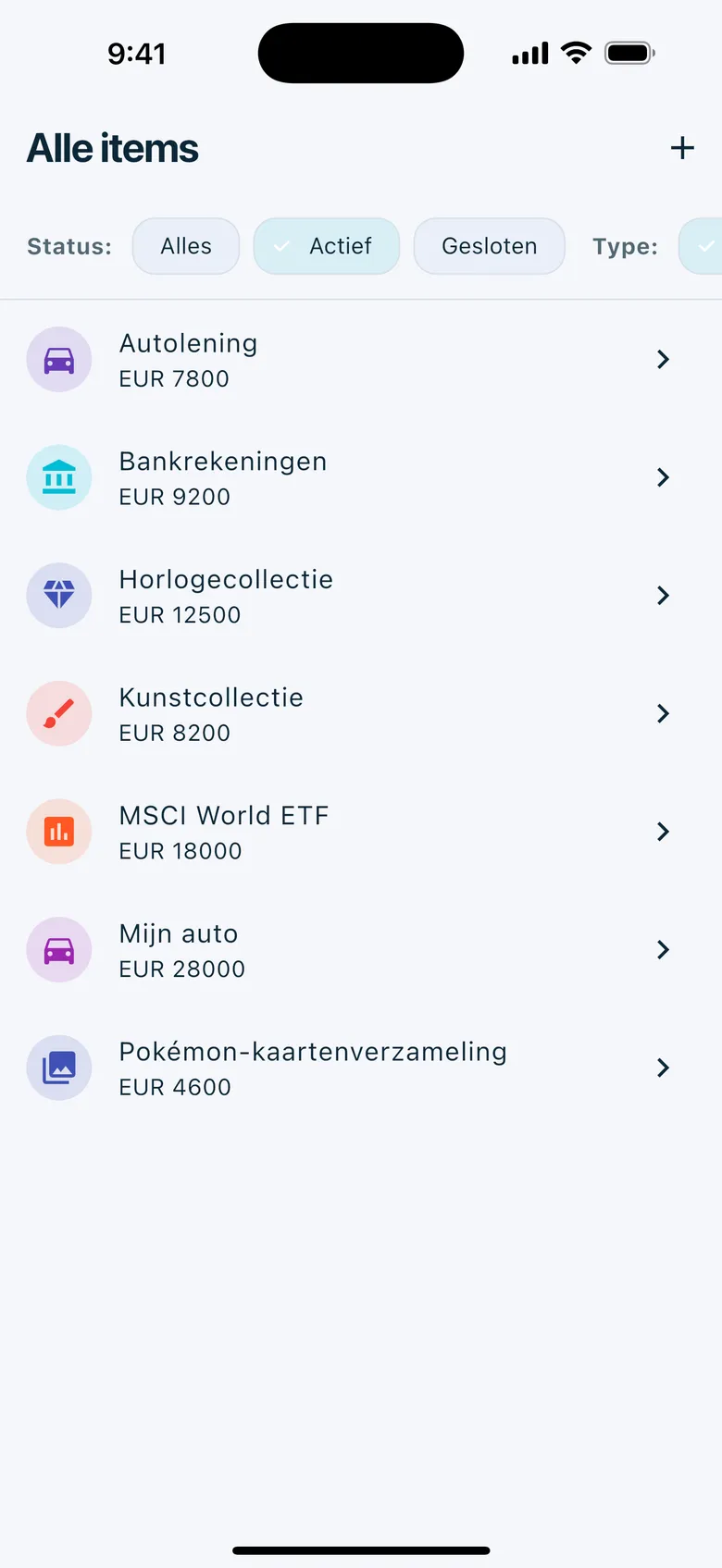 Volledige balans — Wealth Watcher
