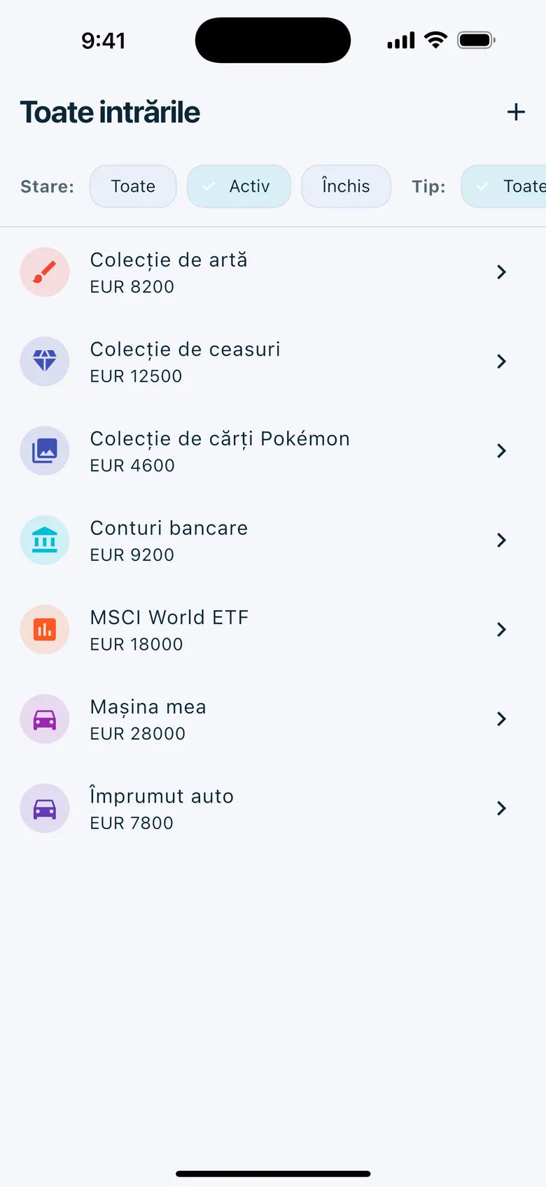 Bilanțul complet — Wealth Watcher